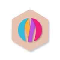 Éléments de modèle de logo de lettre m. création de logo coloré avec forme de cercle. vecteur