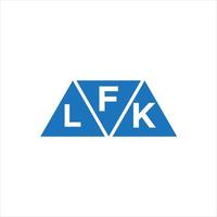 création de logo en forme de triangle flk sur fond blanc. concept de logo de lettre initiales créatives flk. vecteur