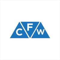 création de logo en forme de triangle fcw sur fond blanc. fcw concept de logo de lettre initiales créatives. vecteur