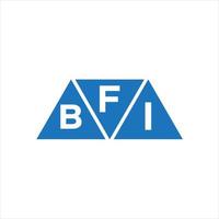 création de logo en forme de triangle fbi sur fond blanc. concept de logo de lettre initiales créatives fbi. vecteur