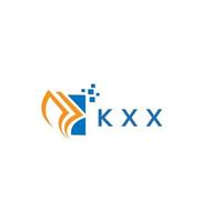 création de logo de comptabilité de réparation de crédit kxx sur fond blanc. kxx creative initiales croissance graphique lettre logo concept. création de logo de financement d'entreprise kxx. vecteur