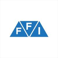 création de logo en forme de triangle ffi sur fond blanc. concept de logo de lettre initiales créatives ffi. vecteur
