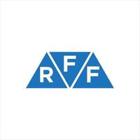 création de logo en forme de triangle frf sur fond blanc. concept de logo de lettre initiales créatives frf. vecteur