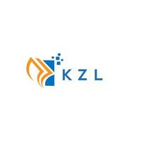 création de logo de comptabilité de réparation de crédit kzl sur fond blanc. kzl initiales créatives croissance graphique lettre logo concept. création de logo de financement d'entreprise kzl. vecteur
