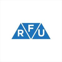 création de logo en forme de triangle fru sur fond blanc. concept de logo de lettre initiales créatives fru. vecteur