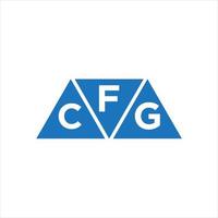création de logo en forme de triangle fcg sur fond blanc. concept de logo de lettre initiales créatives fcg. vecteur