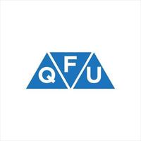 création de logo en forme de triangle fqu sur fond blanc. fq concept de logo de lettre initiales créatives. vecteur