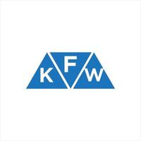 création de logo en forme de triangle fkw sur fond blanc. concept de logo de lettre initiales créatives fkw. vecteur