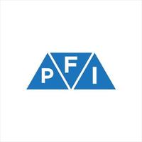 création de logo en forme de triangle fpi sur fond blanc. concept de logo de lettre initiales créatives fpi. vecteur