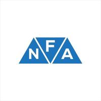 création de logo en forme de triangle fna sur fond blanc. concept de logo de lettre initiales créatives fna. vecteur