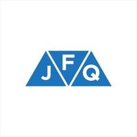 création de logo en forme de triangle fjq sur fond blanc. concept de logo de lettre initiales créatives fjq. vecteur
