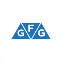 création de logo en forme de triangle fgg sur fond blanc. concept de logo de lettre initiales créatives fgg. vecteur