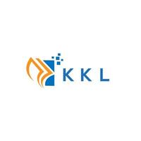 création de logo de comptabilité de réparation de crédit kkl sur fond blanc. kkl initiales créatives croissance graphique lettre logo concept. création de logo de financement d'entreprise kkl. vecteur