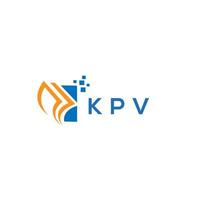 création de logo de comptabilité de réparation de crédit kpv sur fond blanc. kpv initiales créatives croissance graphique lettre logo concept. création de logo de financement d'entreprise kpv. vecteur