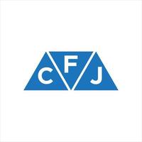 création de logo en forme de triangle fcj sur fond blanc. concept de logo de lettre initiales créatives fcj. vecteur