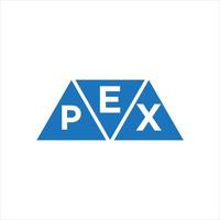 création de logo en forme de triangle epx sur fond blanc. concept de logo de lettre initiales créatives epx. vecteur