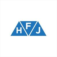 création de logo en forme de triangle fhj sur fond blanc. concept de logo de lettre initiales créatives fhj. vecteur