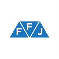 création de logo en forme de triangle ffj sur fond blanc. concept de logo de lettre initiales créatives ffj. vecteur