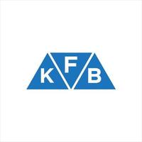 création de logo en forme de triangle fkb sur fond blanc. concept de logo de lettre initiales créatives fkb. vecteur