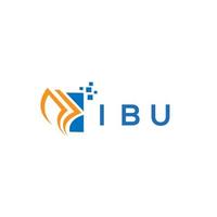 création de logo de comptabilité de réparation de crédit ibu sur fond blanc. concept de logo de lettre graphique de croissance des initiales créatives ibu. création de logo de finance d'entreprise ibu. vecteur
