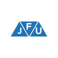 création de logo en forme de triangle fju sur fond blanc. concept de logo de lettre initiales créatives fju. vecteur