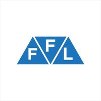 création de logo en forme de triangle ffl sur fond blanc. ffl concept de logo de lettre initiales créatives. vecteur