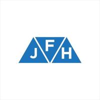 création de logo en forme de triangle fjh sur fond blanc. concept de logo de lettre initiales créatives fjh. vecteur