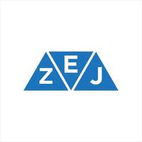 création de logo en forme de triangle ezj sur fond blanc. concept de logo de lettre initiales créatives ezj. vecteur