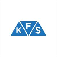 création de logo en forme de triangle fks sur fond blanc. concept de logo de lettre initiales créatives fks. vecteur
