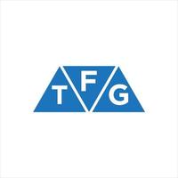 création de logo en forme de triangle ftg sur fond blanc. concept de logo lettre initiales créatives ftg. vecteur
