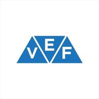 création de logo en forme de triangle evf sur fond blanc. concept de logo de lettre initiales créatives evf. vecteur