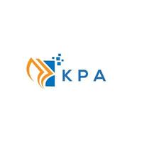 création de logo de comptabilité de réparation de crédit kpa sur fond blanc. kpa initiales créatives croissance graphique lettre logo concept. création de logo de financement d'entreprise kpa. vecteur