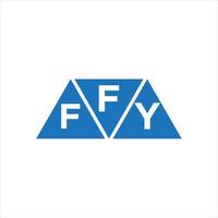 création de logo en forme de triangle ffy sur fond blanc. concept de logo de lettre initiales créatives ffy. vecteur