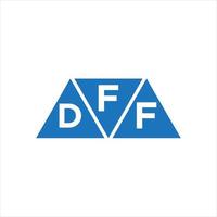 création de logo en forme de triangle fdf sur fond blanc. concept de logo de lettre initiales créatives fdf. vecteur