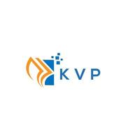 création de logo de comptabilité de réparation de crédit kvp sur fond blanc. kvp creative initiales croissance graphique lettre logo concept. création de logo de financement d'entreprise kvp. vecteur