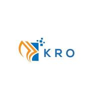 création de logo de comptabilité de réparation de crédit kro sur fond blanc. kro initiales créatives croissance graphique lettre logo concept. création de logo de financement d'entreprise kro. vecteur