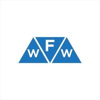 création de logo en forme de triangle fww sur fond blanc. fww concept de logo de lettre initiales créatives. vecteur
