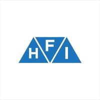 création de logo en forme de triangle fhi sur fond blanc. concept de logo de lettre initiales créatives fhi. vecteur