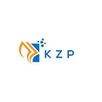 création de logo de comptabilité de réparation de crédit kzp sur fond blanc. kzp initiales créatives croissance graphique lettre logo concept. création de logo de financement d'entreprise kzp. vecteur