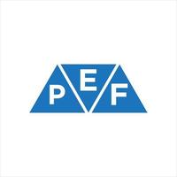 création de logo en forme de triangle epf sur fond blanc. concept de logo de lettre initiales créatives epf. vecteur