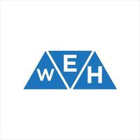 création de logo en forme de triangle ewh sur fond blanc. ewh concept de logo de lettre initiales créatives. vecteur