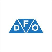 création de logo en forme de triangle fdo sur fond blanc. concept de logo de lettre initiales créatives fdo. vecteur