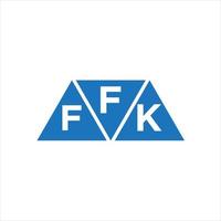 création de logo en forme de triangle ffk sur fond blanc. concept de logo de lettre initiales créatives ffk. vecteur