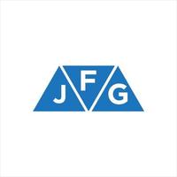 création de logo en forme de triangle fjg sur fond blanc. concept de logo de lettre initiales créatives fjg. vecteur