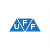 création de logo en forme de triangle fuf sur fond blanc. concept de logo de lettre initiales créatives fuf. vecteur