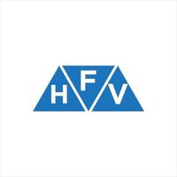 création de logo en forme de triangle fhv sur fond blanc. concept de logo de lettre initiales créatives fhv. vecteur