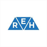 création de logo en forme de triangle erh sur fond blanc. concept de logo de lettre initiales créatives erh. vecteur