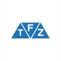 création de logo en forme de triangle ftz sur fond blanc. concept de logo de lettre initiales créatives ftz. vecteur