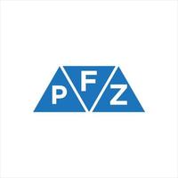 création de logo en forme de triangle fpz sur fond blanc. concept de logo de lettre initiales créatives fpz. vecteur