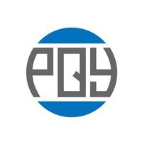 création de logo de lettre pqy sur fond blanc. concept de logo de cercle d'initiales créatives pqy. conception de lettre pqy. vecteur
